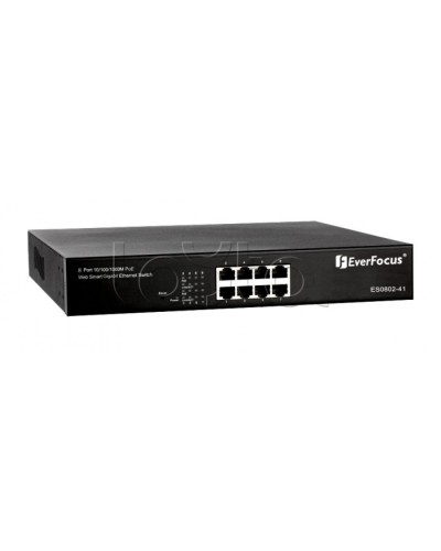 Коммутатор PoE 8-портовый EverFocus ES0802-41 в Пятигорске Коммутаторы Pintop.ru