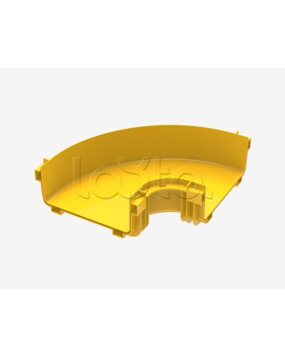 Горизонтальный изгиб на 90° для оптического лотка 240мм Hyperline (FBTR-240-ELB90) в Пятигорске Аксессуары для лотков Pintop.ru