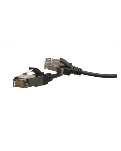 Патч-корд S/FTP Hyperline (PC-LPT-SFTP-RJ45-RJ45-C6-1M-LSZH-BK) в Пятигорске Патчкорды (медные) Pintop.ru