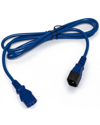 Кабель питания монитор-компьютер Hyperline PWC-IEC13-IEC14-1.0-BL в Пятигорске Патч-корды и пигтейлы Pintop.ru