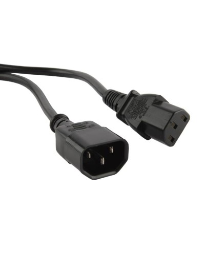 Кабель питания с заземлением Hyperline PWC-IEC13-IEC14-1.8-BK в Пятигорске Патч-корды и пигтейлы Pintop.ru