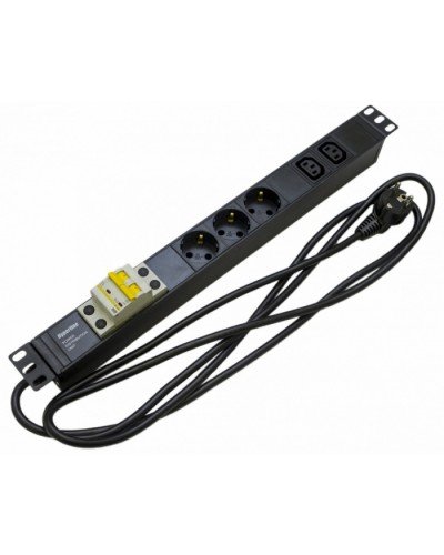 Блок розеток Hyperline SHE19-3SH-2IEC-B-2.5EU в Пятигорске Блоки розеток Pintop.ru