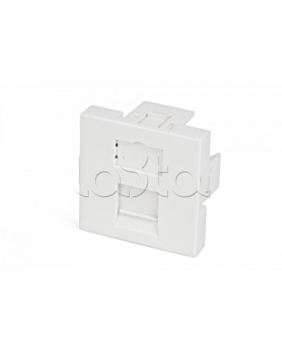 Вставка 45x45 (аналог Mosaic) для 1 модуля формата Keystone Jack, со шторкой Hyperline SIP2-1K-M45-45 в Пятигорске Модули Keystone Pintop.ru