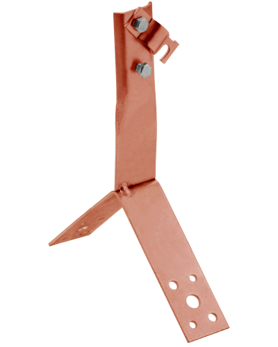 Держатель проводника круглого 6-10мм винтовой для конька h=100мм медь IEK (ZDP80-50-4-16-100) в Пятигорске Крепеж Pintop.ru