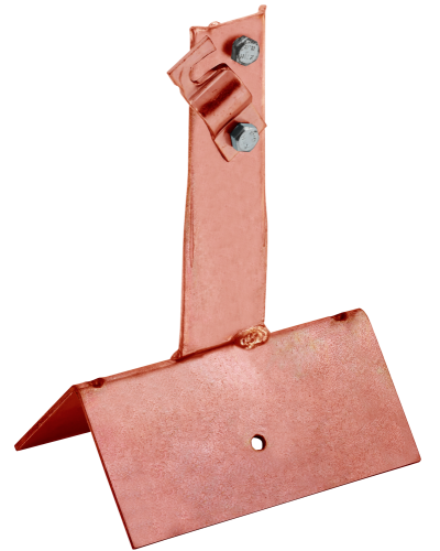 Держатель проводника круглого 6-10мм винтовой для конька широкого h=100мм медь IEK (ZDP81-50-4-16-100) в Пятигорске Крепеж Pintop.ru