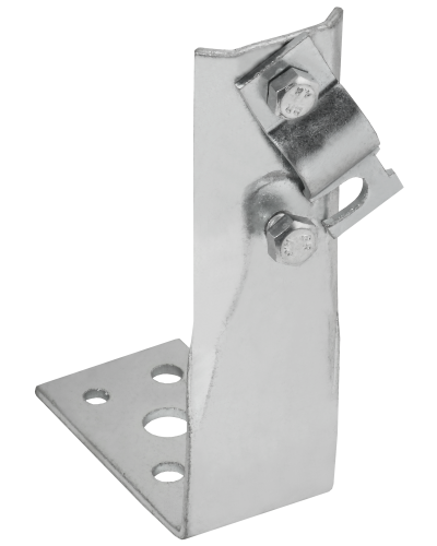 Держатель проводника круглого 6-10мм винтовой угловой h=80мм оцинкованная сталь IEK (ZDP87-11-1-16-80) в Пятигорске Крепеж Pintop.ru