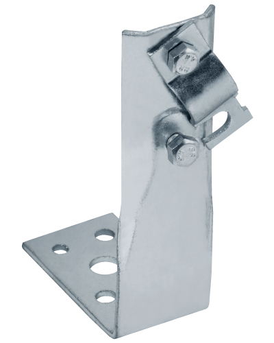 Держатель проводника круглого 6-10мм винтовой угловой h=80мм оцинкованная сталь HDZ IEK (ZDP87-14-1-16-80) в Пятигорске Крепеж Pintop.ru