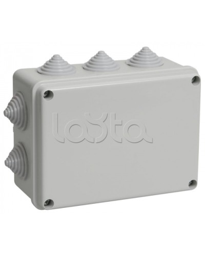 Коробка распаячная KM41241 для о/п 150x110x70мм IP44 10 кабель вводов IEK (UKO10-150-110-070-K41-44) в Пятигорске Распределительные коробки Pintop.ru