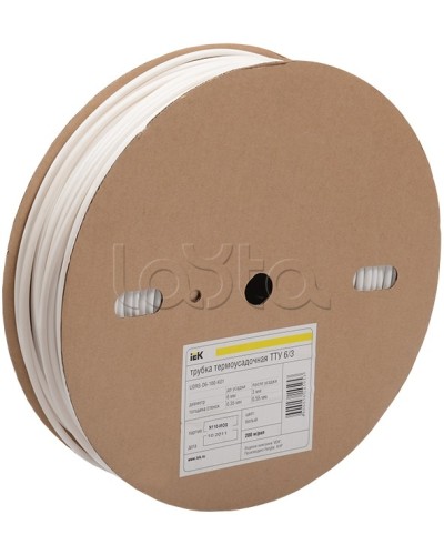 Трубка термоус. ТТУ (ТУТ) 20/10(дл.100м) белая. IEK(UDRS-D20-100-K01) в Пятигорске Дополнительное оборудование для ОПС Pintop.ru