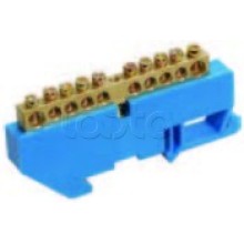 Шина нулевая в комбинированном DIN-изоляторе типа «Стойка» ШНИ-8x12-16-КС-С IEK YNN10-812-16DP-K07