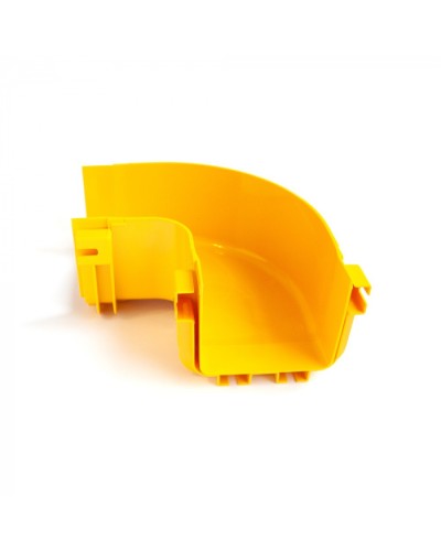 Горизонтальный поворот 90° оптического лотка 120 мм, монтаж без соединителей, желтый LANMASTER (LAN-OT120-HC90/NC) в Пятигорске Коммутационные изделия Pintop.ru