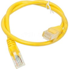 Патч-корд RJ45 - RJ45, 4 пары, UTP, категория 5е, 0.5 м, желтый, LSZH LANMASTER LAN-PC45/U5E-0.5-YL