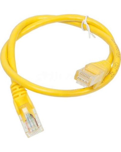 Патч-корд RJ45 - RJ45, 4 пары, UTP, категория 6, 5 м, желтый, LSZH LANMASTER LAN-PC45/U6-5.0-YL в Пятигорске Патч-корды и пигтейлы Pintop.ru