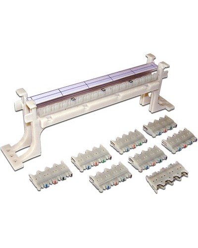 Панель кроссовая 110 типа, 32 пары, настенная, LANMASTER, кат.6, с модулями LANMASTER LAN-WS110-32FT/6 в Пятигорске Кроссы оптические Pintop.ru