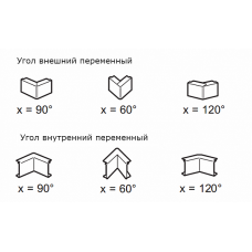 Угол внутренний/внешний переменный для мини-канала 32х16 LEGRAND 033325