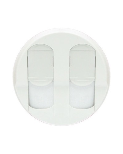 Лицевая панель для розеток 2хRJ45 белый Celiane Legrand 068252 в Пятигорске Аксессуары для кабель-канала Pintop.ru