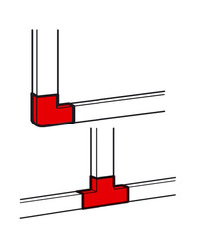 Угол плоский/отвод Т-образный для кабель-канала METRA Legrand (638199) в Пятигорске Аксессуары для кабель-канала Pintop.ru
