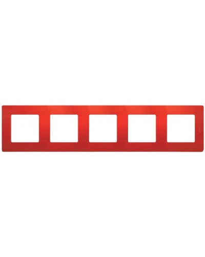 Рамка 5 постов Etika красный Legrand 672535 в Пятигорске Аксессуары для кабель-канала Pintop.ru