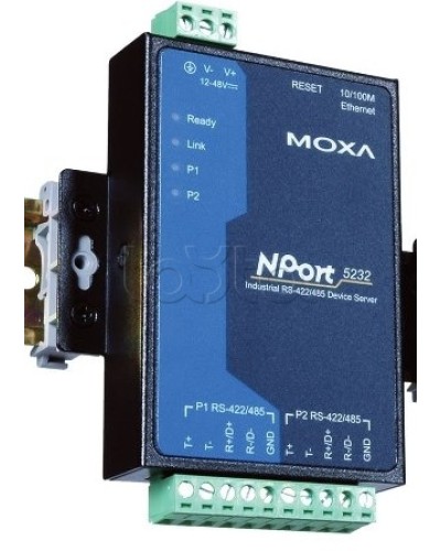 Сервер 2-портовый RS-422/485 в Ethernet Moxa NPort 5232I в Пятигорске Дополнительное оборудование для ОПС Pintop.ru