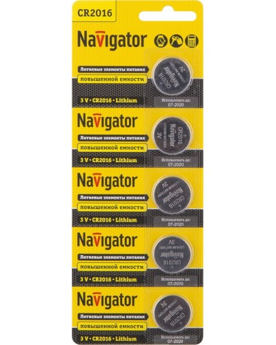 Элемент питания Navigator 94 763 NBT-CR2016-BP5 в Пятигорске Электротехническое оборудование Pintop.ru