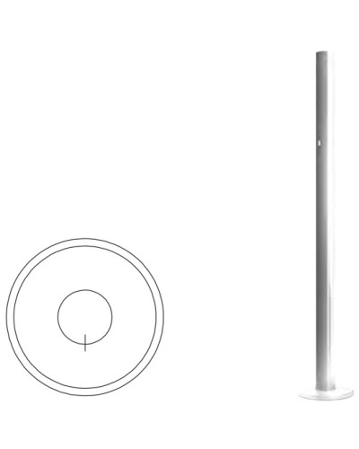 Стойка ограждения базовая с отверстием под фиксатор (антик серебро) Oxgard в Пятигорске Ограждения Pintop.ru