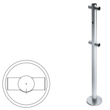 Стойка ограждения i-образная с отверстием под фиксатор (антик серебро) Oxgard