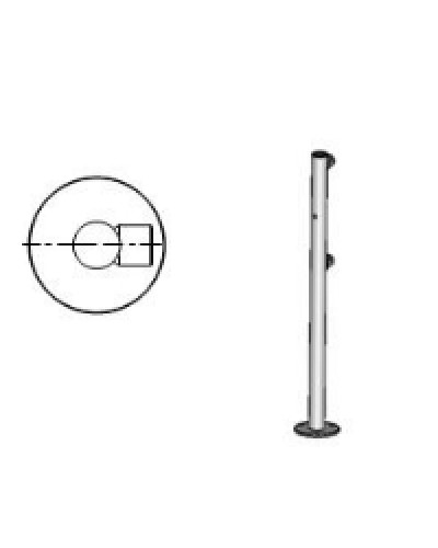 Стойка ограждения с отверстием под фиксатор базовая Oxgard Стойка ограждения с отверстием под фиксатор базовая (ВЗР 1702.02-05) в Пятигорске Ограждения Pintop.ru
