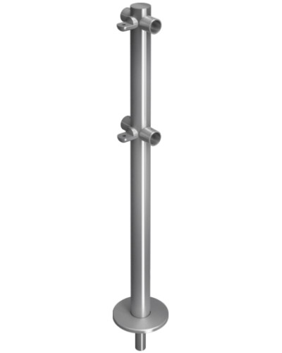 Стойка ограждения съемная Т-образная с 2-мя полупетлями Oxgard ВЗР 1996Р.20-04 в Пятигорске Ограждения Pintop.ru