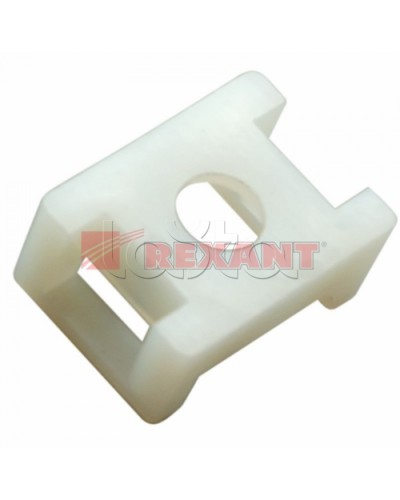 Площадка для крепления стяжки 22.2x16мм БЕЛАЯ 100 шт (10шт/уп) REXANT 07-2102 в Пятигорске Стяжки-хомуты Pintop.ru