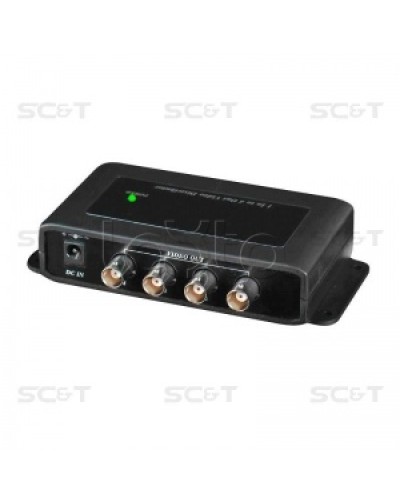 Усилитель-разветвитель видеосигнала HDCVI / TVI / AHD (1вх./4вых.) SC&T CD104HD в Пятигорске Видеоусилители, Модуляторы, Делители Pintop.ru