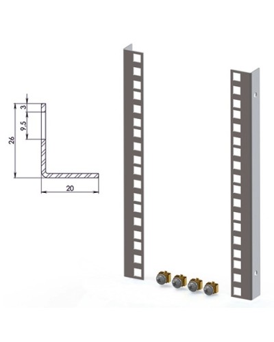 Направляющие для шкафов 6U TLK TLK-VNI-6U-2 в Пятигорске Полки для шкафов и стоек Pintop.ru