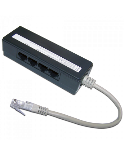 Сплиттер 1 на 4 RJ-45 TWT (TWT-4U1) в Пятигорске Проходные адаптеры RJ-45 и разветвители Pintop.ru
