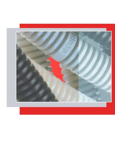 Труба гофрированная ПВХ легкая, с зондом диам. 25 мм (1шт=50м) Экопласт 10125-50 в Пятигорске Труба гофрированная Pintop.ru