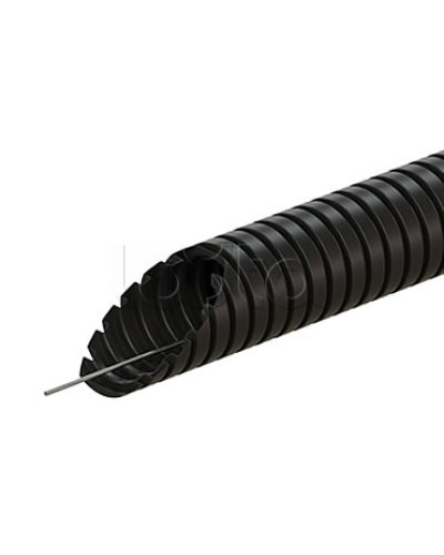 Труба ПВХ гофрир. легкая, с зондом диам 50мм (1шт = 15м), цвет чёрный Экопласт (10150-15BL) в Пятигорске Труба гофрированная Pintop.ru