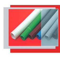 Труба гофрированная ПНД легкая диам 16 мм, с зондом, без галогена Экопласт 20116HF