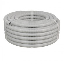 Труба ПНД-FRUF гофрир. легкая, с зондом, без галогена, трудногорючая, атмосферостойкая,цвет серый, диам. 32мм (25м) Экопласт (20132HFR-UF)