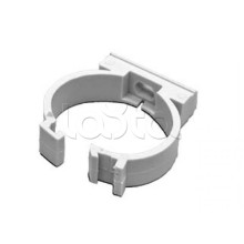 Держатель с защелкой для гофрированной или жесткой гладкой трубы D16 мм, без галогена Экопласт 41616HF