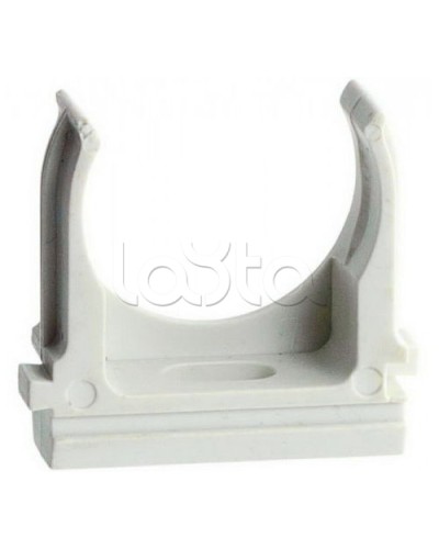 Держатель (клипса) для гофрированной или жесткой гладкой трубы D20 мм, без галогена Экопласт 41720HF в Пятигорске Держатели, клипсы, скобы Pintop.ru