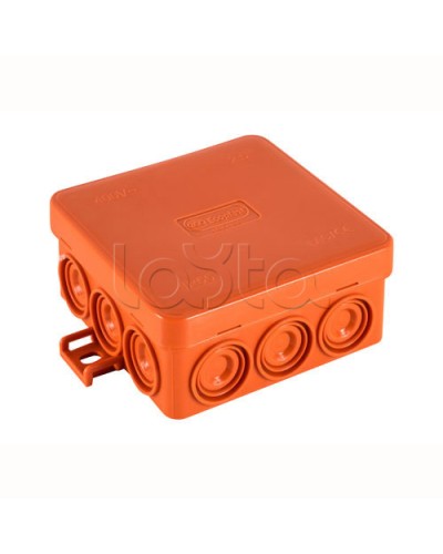 JBL085 Коробка огн. E110, о/п 85х85х38мм, без галогена, 12 вых., IP55, 5P, (0,15-2,5 мм2), цвет оранж. Экопласт (43165HF) в Пятигорске Распределительные коробки Pintop.ru