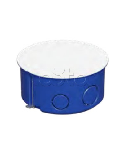 Коробка распределительная c/п. с крышкой, D100х50мм, IP30 цвет синий (1шт) Экопласт (44657-1) в Пятигорске Распределительные коробки Pintop.ru