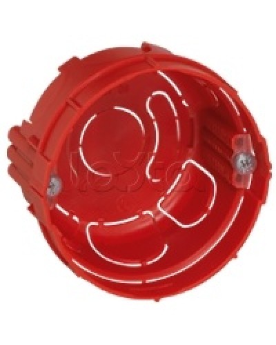 Коробка установочная D65x40мм со стык. ушками межцентр. 71мм, IP20, красный Экопласт 44660 в Пятигорске Распределительные коробки Pintop.ru