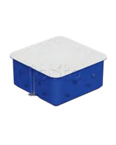 Коробка распред с крышкойдля г/к 100x100х50мм с металл. лапками, синий IP30 (1шт) Экопласт (44667-1) в Пятигорске Распределительные коробки Pintop.ru