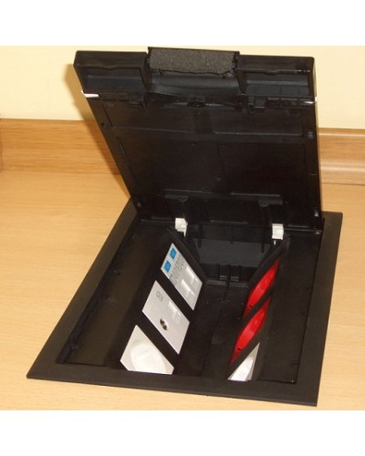 Люк в пол на 6 модулей (45х45мм) с суппортом и коробкой, пластик Экопласт 70062 в Пятигорске Системы лючков и колонн Pintop.ru