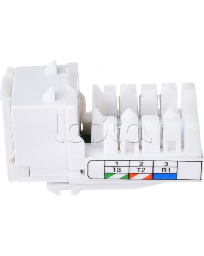 Механизм розетки телефонной (6 контактов) RJ-12 LK45 (Экопласт) (855600) в Пятигорске Розетки компьютерные и телефонные Pintop.ru