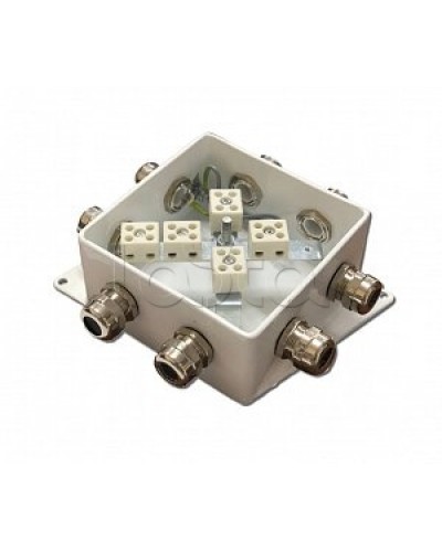 Коробка монтажная огнестойкая Гефест КМ-О (10к)-IP66-120х120, четыре ввода в Пятигорске Распределительные коробки Pintop.ru