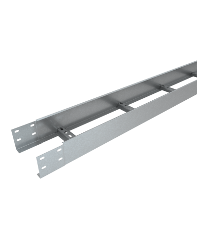 Лоток лестничный 100х200х1,2 L2500 мм Быстрый монтаж HD85 КМ-профиль (LLS100-200-1.2-2500 HD85) в Пятигорске Кабельные лотки Pintop.ru