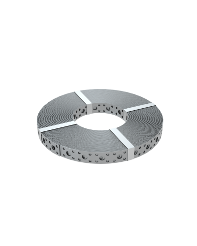 Перфорированная монтажная лента 20х0,7 мм (упак. 25 м) КМ-Профиль (PF0.7-20) в Пятигорске Аксессуары для лотков Pintop.ru