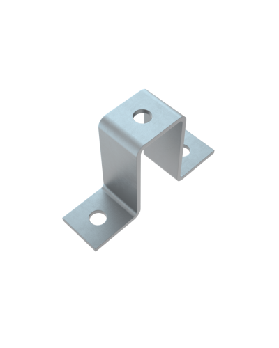 Прямоугольная скоба для двойного страт-профиля 41х82 мм HD85 КМ-профиль (PS41-82 HD85) в Пятигорске Держатели, клипсы, скобы Pintop.ru