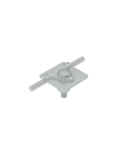 Универсальный соединитель для прутка Ø 5-10 мм с 1 пластиной 40х40 мм КМ-Профиль (USM-D5-10) в Пятигорске Аксессуары для лотков Pintop.ru