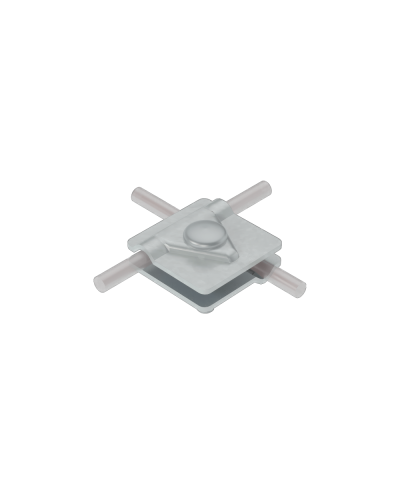 Универсальный соединитель для прутка Ø 5-10 мм с 2 пластинами 40х40 мм КМ-Профиль (2USM-D5-10) в Пятигорске Аксессуары для лотков Pintop.ru